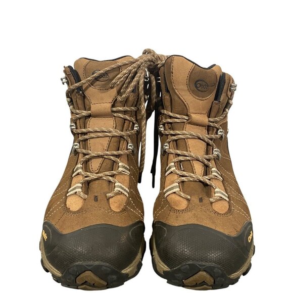 OBOZ Women's Bridger Mid Waterproof walnut hiking boots lace up outdoor active - Picture 3 of 13